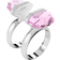 Swarovski Lucent Ring - Silver/Pink