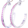 Traditions Jewelry Company Semi Precious October Birthstone Hoop Earring - Silver/Tourmaline