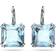 Swarovski Millenia Square Cut Drop Earrings - Silver/Blue