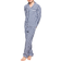 Petite Plume Gingham Twill Pajama Set - Navy