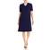 Eileen Fisher V Neck Elbow Sleeve Dress - Midnight