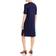 Eileen Fisher V Neck Elbow Sleeve Dress - Midnight