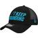 New Era Carolina Panthers Keep Pounding Trucker 9FORTY Snapback Hat Men - Black