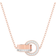 Swarovski Hollow Pendant Necklace - Rose Gold/Transparent