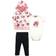 Hudson Baby Hoodie, Bodysuit and Pant - Rose (10157630)