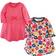 Touched By Nature Baby Long Sleeve Organic Dress 2-pack- Bright Flowers (10167835)