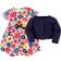 Touched By Nature Organic Cotton Dress & Cardigan - Bright Flower (10167905)