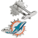 Cufflinks Inc Miami Dolphins Cufflinks - Silver/Multicolour