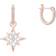 Swarovski Symbolic Star Hoop Earrings - Rose Gold/Transparent