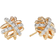 David Yurman Crossover Stud Earrings - Gold/Diamonds
