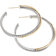 David Yurman Crossover Hoop Earrings - Gold/Silver
