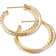 David Yurman Crossover Hoop Earrings - Gold/Diamonds