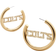 Baublebar Indianapolis Colts Logo Gold Hoops - Gold/Transparent