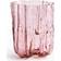 Kosta Boda Crackle Pink Vase 10.6"