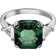 Swarovski Attract Trilogy Cocktail Ring - Silver/Green/Transparent