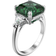 Swarovski Attract Trilogy Cocktail Ring - Silver/Green/Transparent