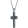 Lynx Cross Pendant - Silver/Black