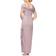 Alex Evenings Cold-Shoulder Draped Metallic Gown - Mauve Pink