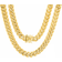 Steeltime Classic Cuban Chain Link Necklace - Gold