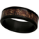 Camo Inlay Wedding Band Ring - Black