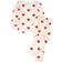 Petit Bateau Children's Hearts Print Fleece Pyjamas - Marshmallow White/Terkuit Red (A00FR01040)