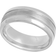 C&C Jewelry Grooved Wedding Band Ring - Silver