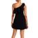 French Connection Whisper One Shoulder Ruffled Dress - Black