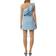 French Connection Whisper One Shoulder Ruffled Dress - Forget Me Not