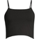 Skin Gia Stretch Cotton Crop Camisole Top - Black