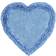 Better trends Heart Shaggy Border Collection Blue 30x30"