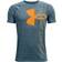 Under Armour Kid's Tech Split Logo Hybrid SS T-shirt - Navy (1363279-413)