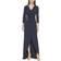 Calvin Klein Embellished Faux-Wrap Gown - Indigo