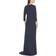 Calvin Klein Embellished Faux-Wrap Gown - Indigo