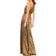 Mac Duggal leena Metallic Asymmetric Wrap Gown - Antique Gold