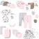 Hudson Layette Start Set Baby Shower Gift 25-pack - Modern Pink Safari (10157478)