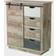 LuxenHome Rustic Wood Storage Cabinet 31.5x34.8"