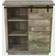 LuxenHome Rustic Wood Storage Cabinet 31.5x34.8"