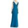 Eliza J Sleeveless Cascading-Ruffle Gown - Teal