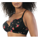 Parfait Casey Plunge Molded T-Shirt Bra - Black W/Rose Print