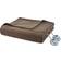 Serta Ribbed Micro Fleece Blankets Brown (228.6x213.36)