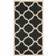 Safavieh Courtyard Quatrefoil Beige, Black 27x96"