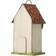 GlitzHome Distressed Solid Wood Birdhouse with 3D Tree and Bird 9.75"