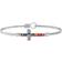 Luca + Danni Baguette Cross Bangle Bracelet - Silver/Multicolour