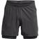 Under Armour Women's Iso-Chill Run 2-in-1 Shorts - Jet Grey/Reflective