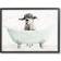 Stupell Industries Baby Llama In A Tub Funny Animal Bathroom Drawing by Stellar Design Studio Framed Art 20x16"