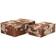 Olivia & May Cowhide Leather Decorative Boxes Set of 2 Storage Box 2