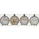 Ridge Road Décor Vintage Round Table Clocks Set of 4 Table Clock