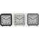 Ridge Road Décor Metal Square Traditional Clocks Set of 3 Table Clock