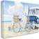 Stupell Industries Bike and Van Beach Nautical Blue White Painting by James Wiens Wall Decor 16x20"
