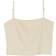 Nike Women's Sportswear Essential Ribbed Crop Top - Sanddrift/White